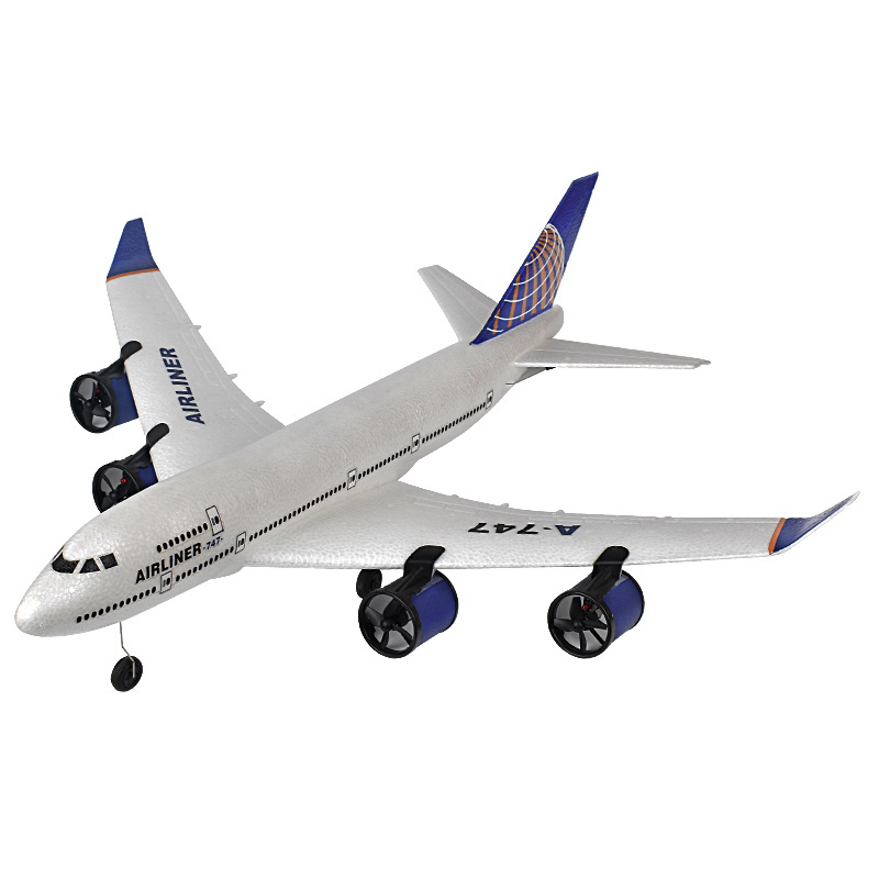 2021 High Emulational -Boeing 747 Airliner RC Airplane 2.4G 2CH Predator Remote Control Foam Hand Throwing Glider For Kids