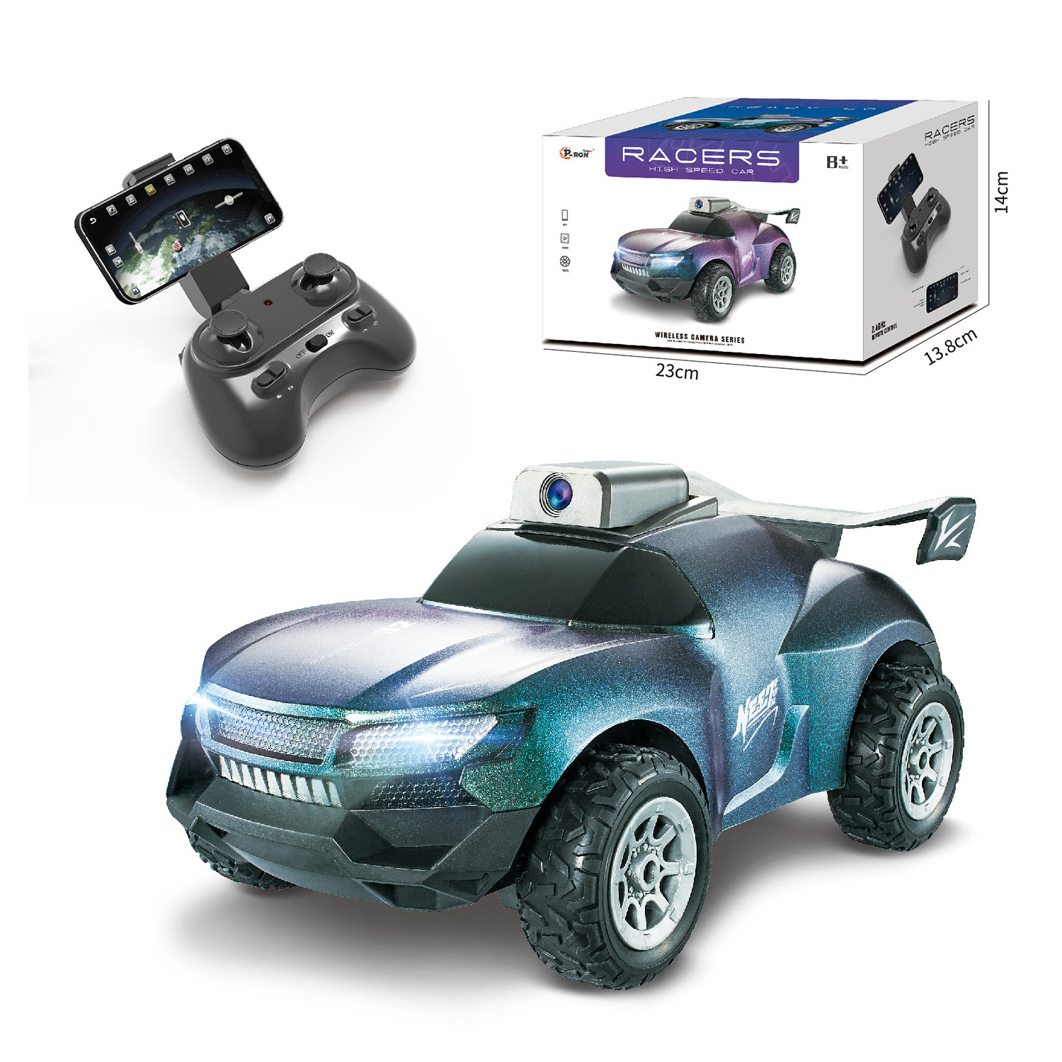 gradient color car shell gravity sensor fpv rc remote control car with camera