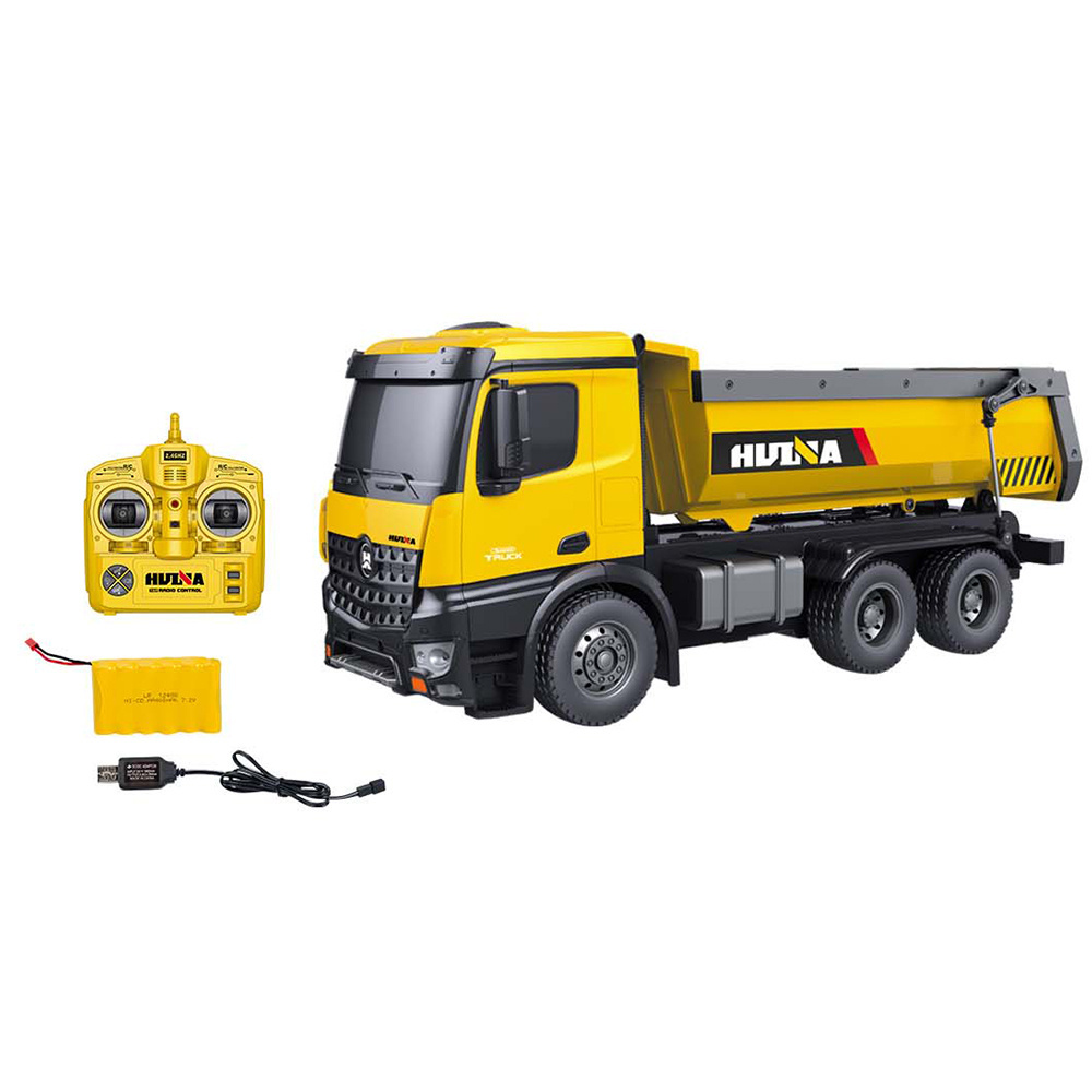 1:14 2.4G radio control engine car toy 30mins play time 10 funtion rc dump truck model for children