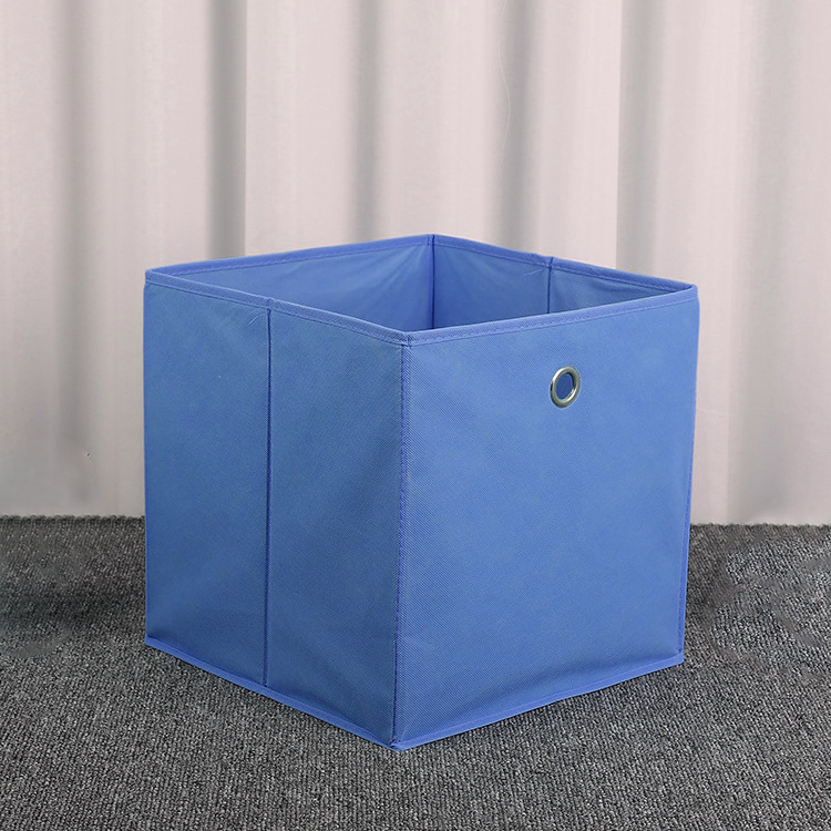 Custom LOGO Household Folding Non-woven Fabric Storage Box Cube Bin For Children Toys Sundries Collapsible Organizer