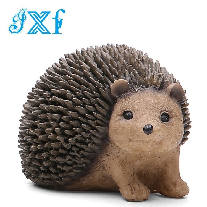 Hedgehog figurine handmade animal decoration  resin hedgehog statue