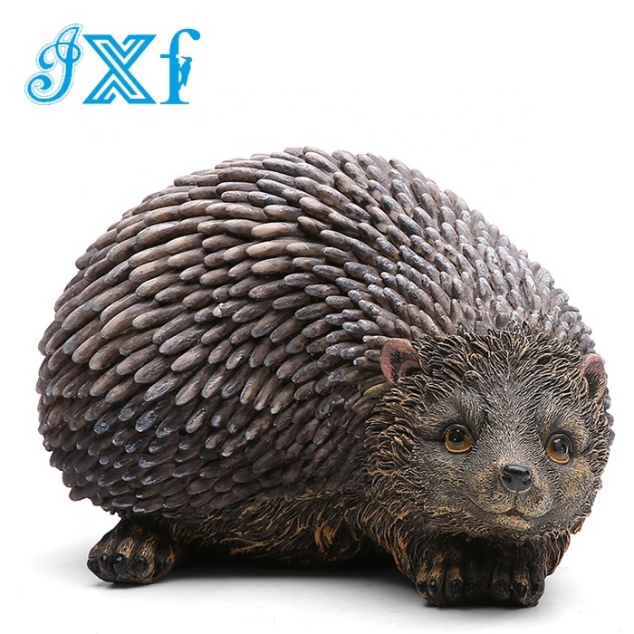 Hedgehog figurine handmade animal decoration  resin hedgehog statue