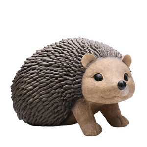 Hedgehog figurine handmade animal decoration  resin hedgehog statue