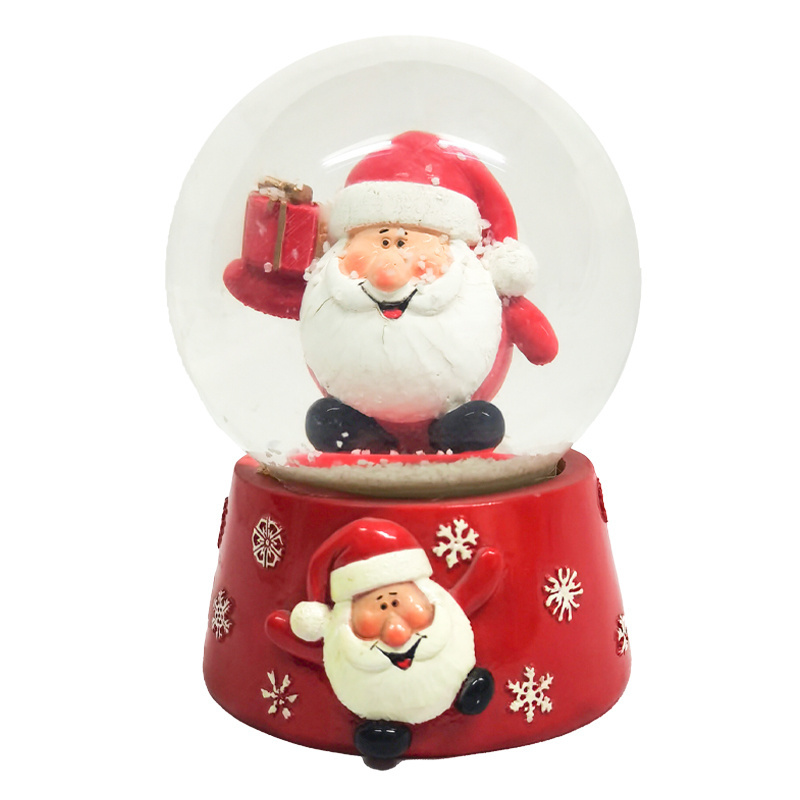 Customized Order Christmas Gifts Resin Snow Globe Custom Design Christmas Snow Ball