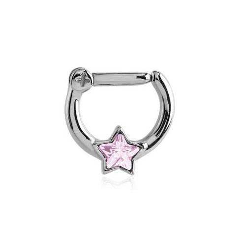 Star Nose Ring Hoop 16 Gauge Septum Piercing Clicker Xinfocus Body Jewelry