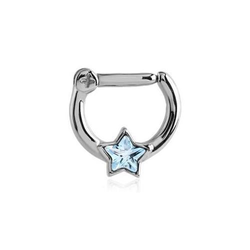 Star Nose Ring Hoop 16 Gauge Septum Piercing Clicker Xinfocus Body Jewelry