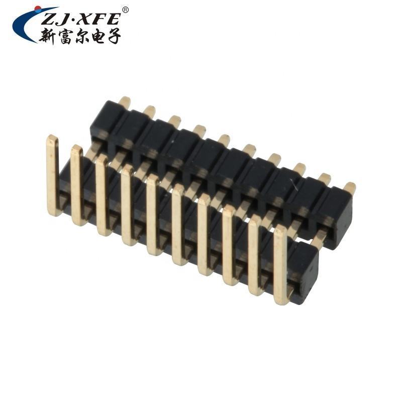 pin header 1.27mm pitch H=1.5 Single Row  Dual Layer R/A DIP 2-20pin