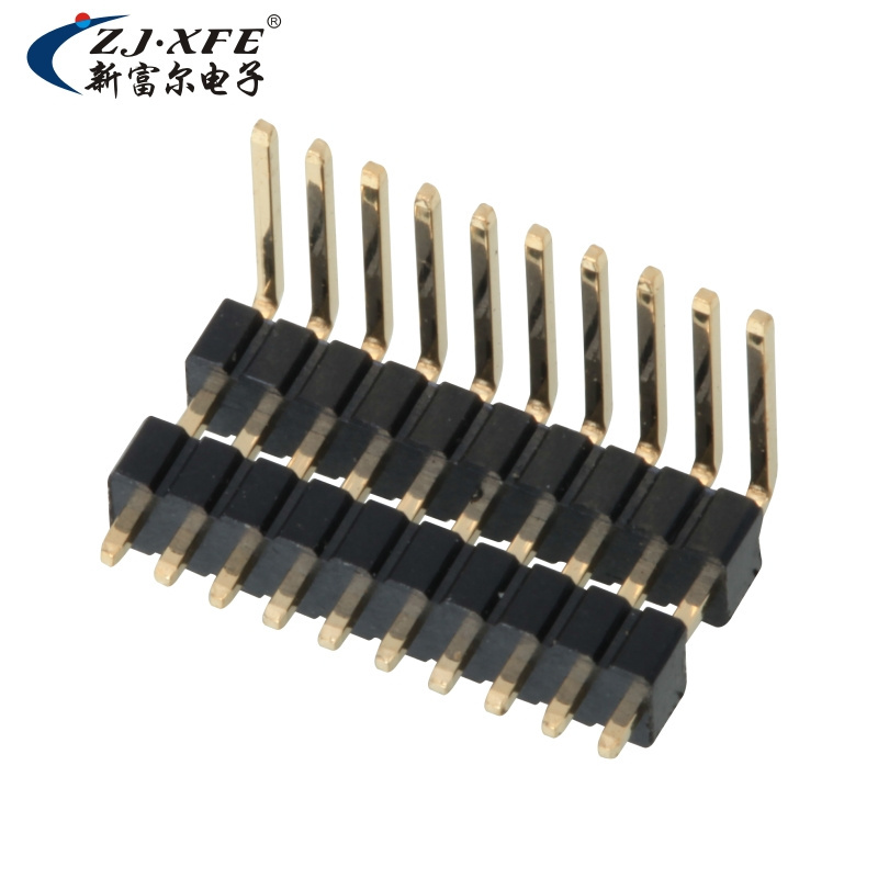 pin header 1.27mm pitch H=1.5 Single Row  Dual Layer R/A DIP 2-20pin