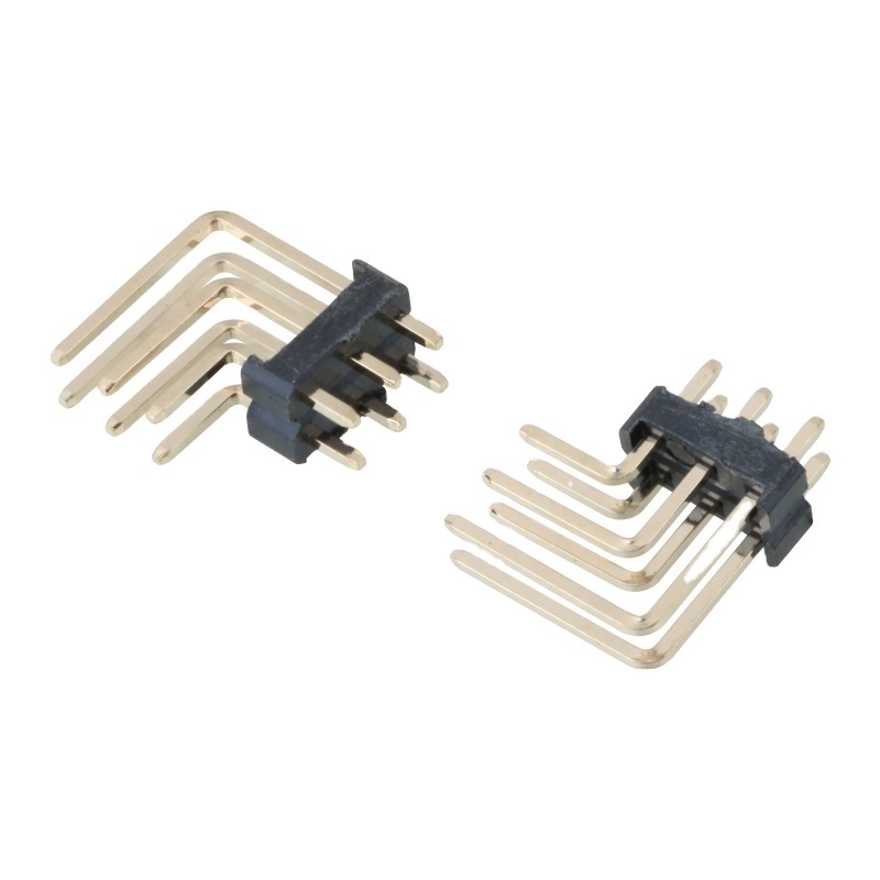 Wholesale pin header connector 2.54mm pitch 0.64SQ H=2.5 Triple Row  R/A DIP 2-40pin