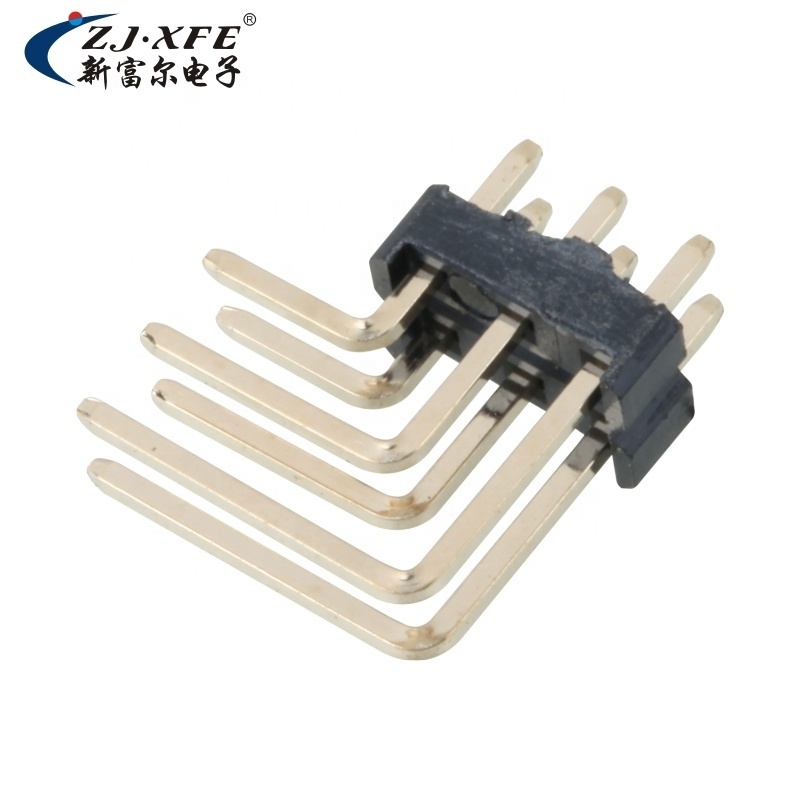 Wholesale pin header connector 2.54mm pitch 0.64SQ H=2.5 Triple Row  R/A DIP 2-40pin