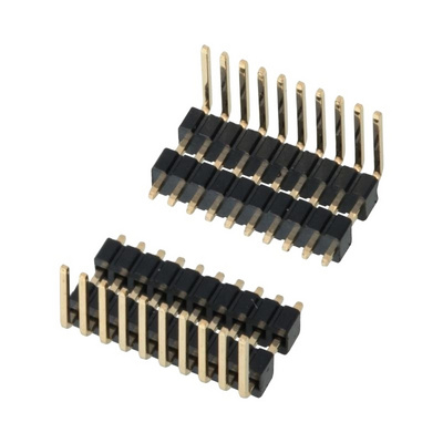 pin header 1.27mm pitch H=1.5 Single Row  Dual Layer R/A DIP 2-20pin