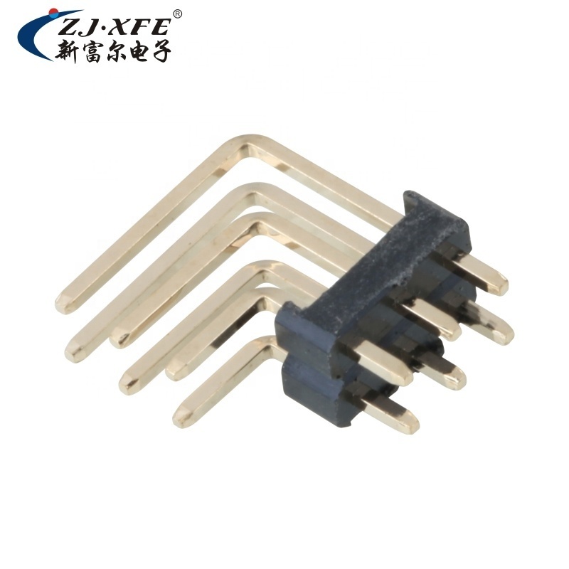 Wholesale pin header connector 2.54mm pitch 0.64SQ H=2.5 Triple Row  R/A DIP 2-40pin