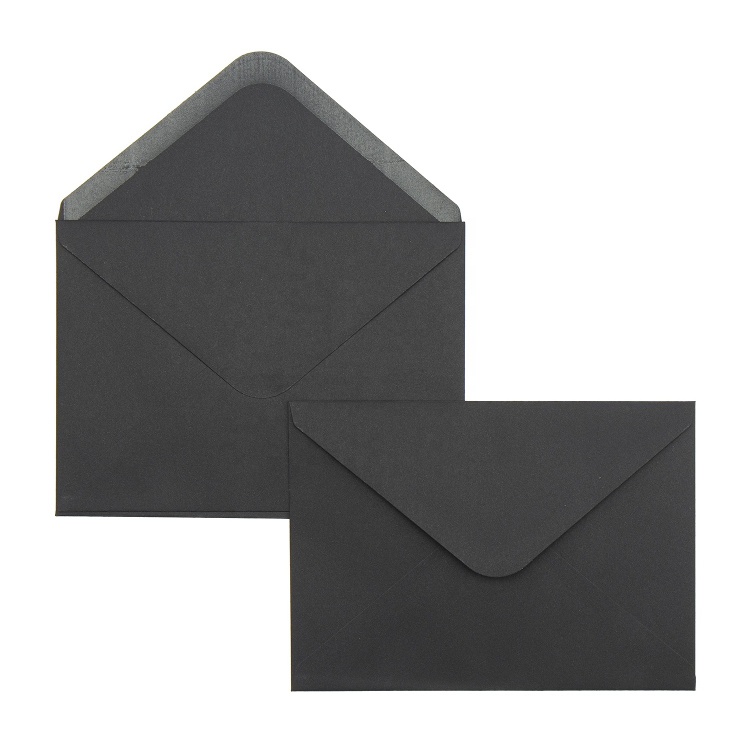 Black Paper Envelopes with Saliva Glue Self-adhesive Triangle Greeting Card Kraft Paper Western-style Small Envelope Packaging