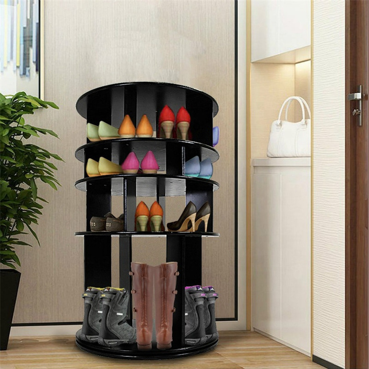 Convenient type shoe cabinet household rotating large capacity storage shoe cabinet