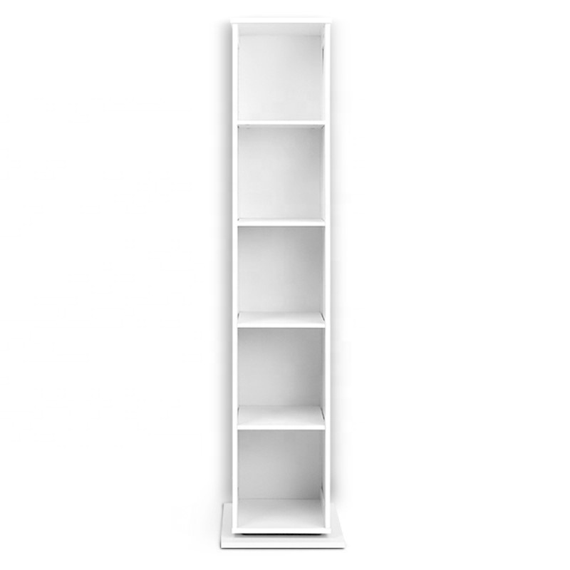 craftman style White mirrored 5 Shelf Rotating Cabinet Storage Shoe Rack with coat hook in living room