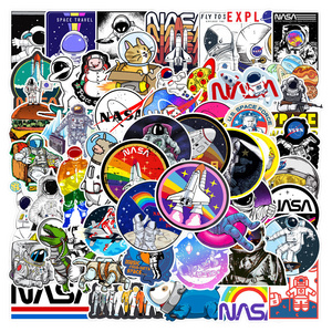 Decals gifts cartoon decorative vinyl adhesive custom astronaut manufacturer space stickers with logo