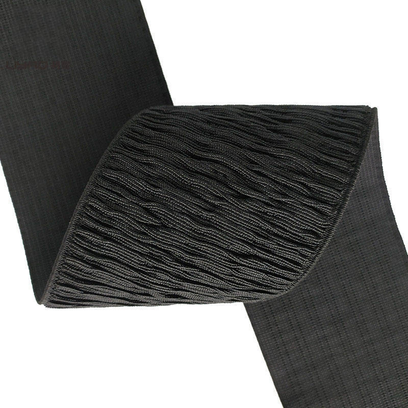 Ribbon accessories patterned wide elastic hammock strap special texture 75mm nylon black cushion webbing