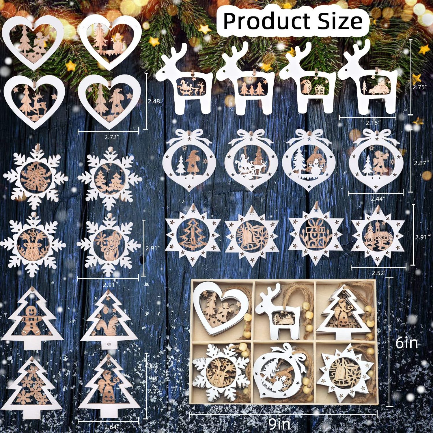 Religious DIY christmas tree laser cut wood crafts home desktop ornament wall hanging decoration arts crafts