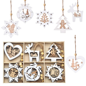 Religious DIY christmas tree laser cut wood crafts home desktop ornament wall hanging decoration arts crafts