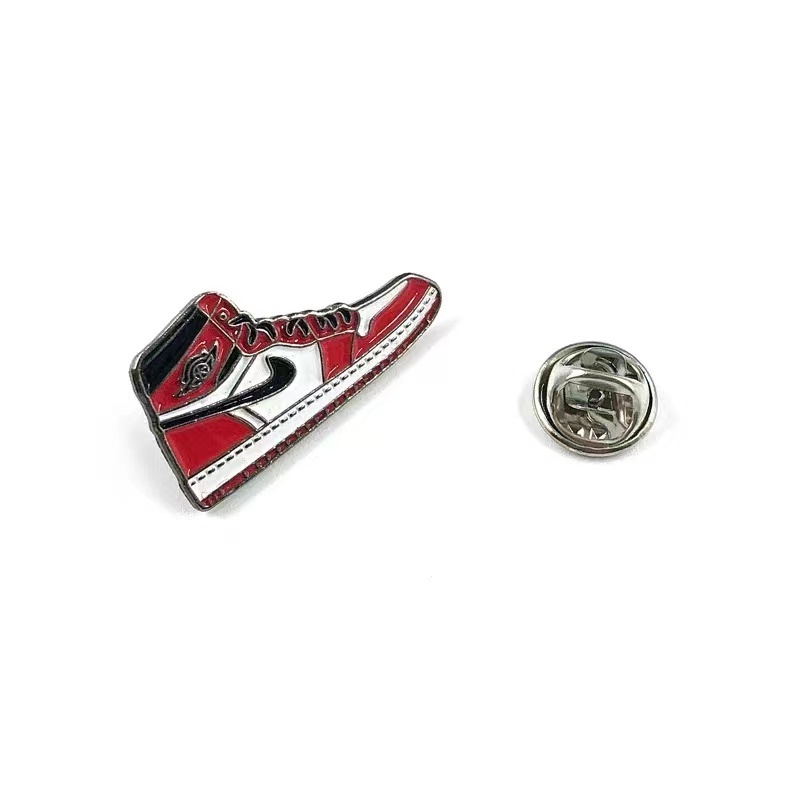 Popular cool design personalized custom logo hard enamel metal lapel shoe sneaker pins and badges