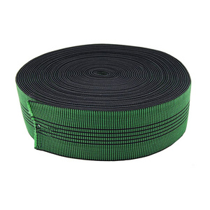 Wholesale woven fabric DIY upholstery custom sofa nylon roll strap 38mm stripe elastic webbing for bed