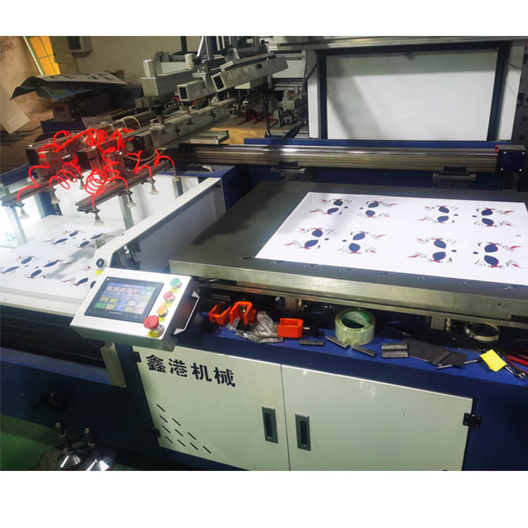 full automatic sheet board silk screen printing machine with auto feeding