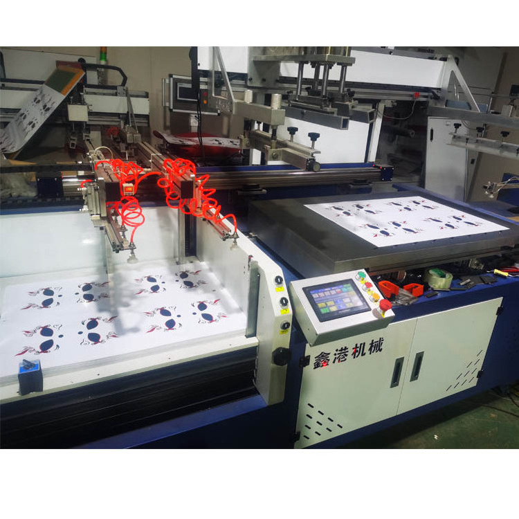 full automatic sheet board silk screen printing machine with auto feeding