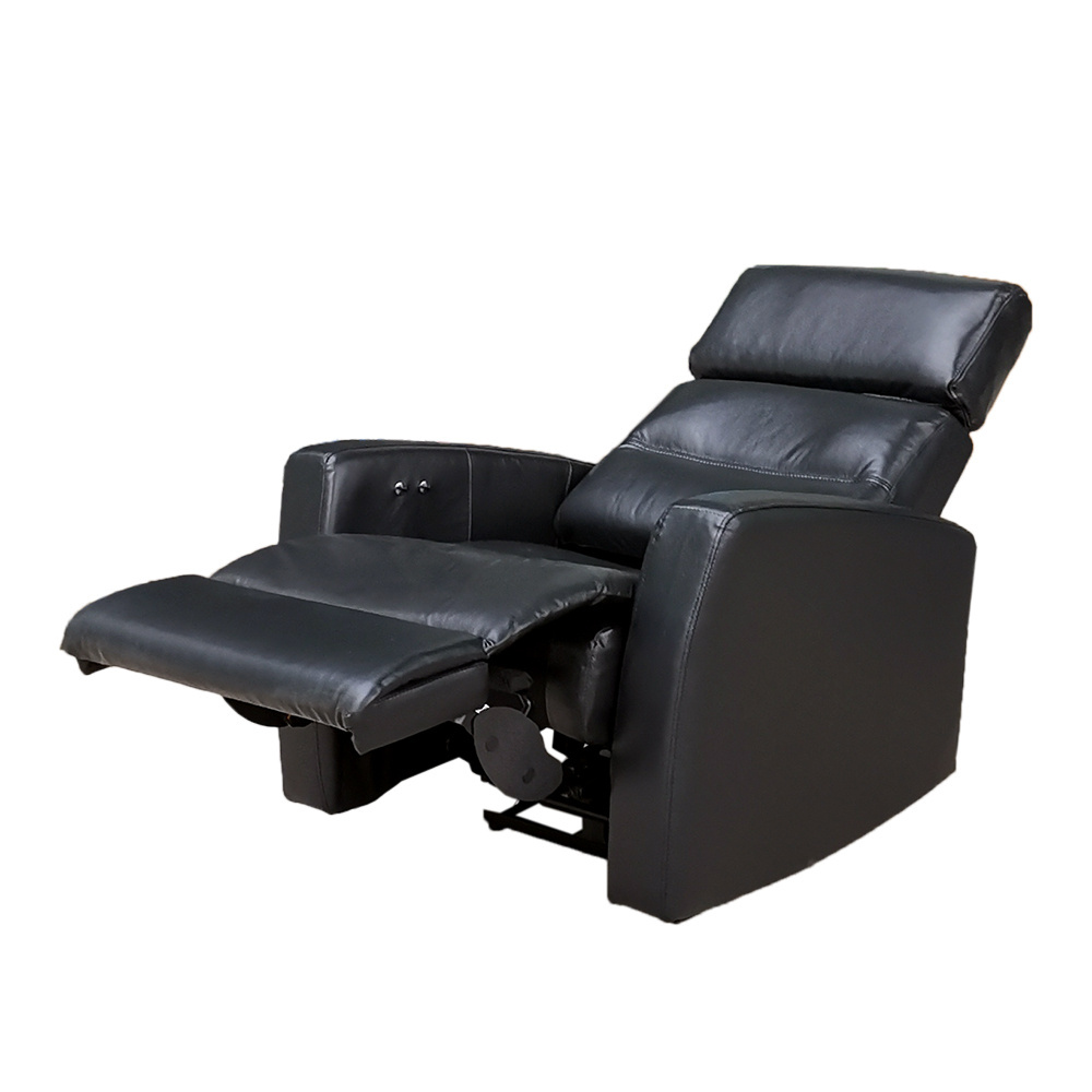 New design modern luxury real leather manual adjust headrest living room family cinema electric recliner sofa single  chair