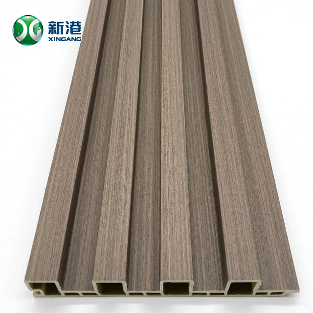 wpc pvc wood plastic decoration  compositeslat fluted wall decor panel