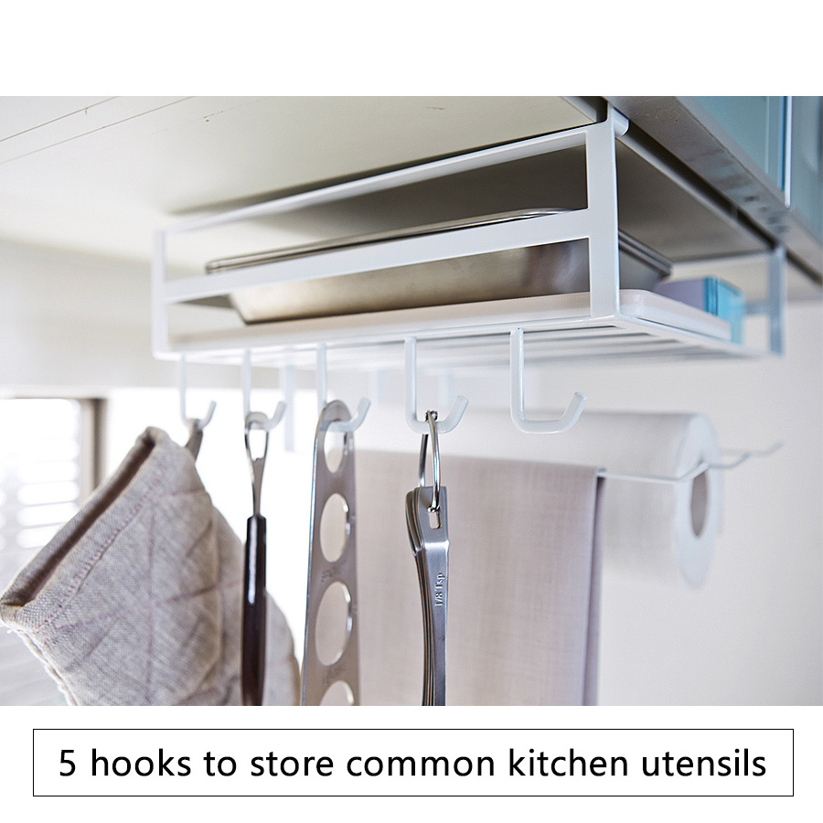 Kitchen Under Cabinet Hanging Storage Rack Under Cabinet Shelf