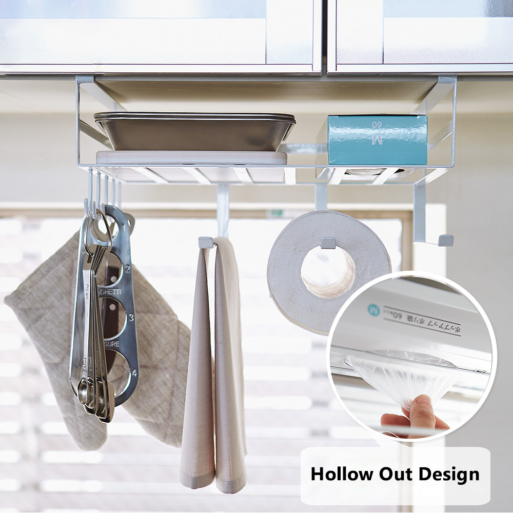 Kitchen Under Cabinet Hanging Storage Rack Under Cabinet Shelf