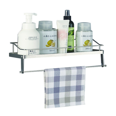 No Damage Seamless Wall Mounted Shower Caddy Basket Shelf Hanging Bathroom Shelf Corner Rack Shelves With Towel Bar