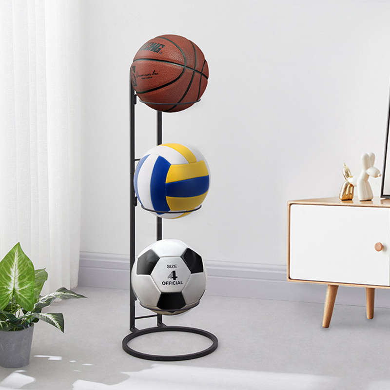 Removable Vertical 3 Tier Cube football volleyball basketball ball organizer storage display rack holder