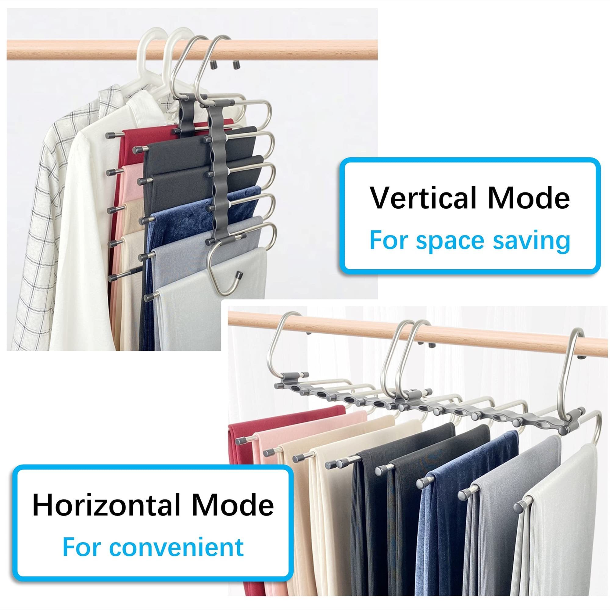 multifunctional Multi Layer Closet Space Saving Clothes jean Hanger Magic Pants Hangers Rack organizer and storage for pants