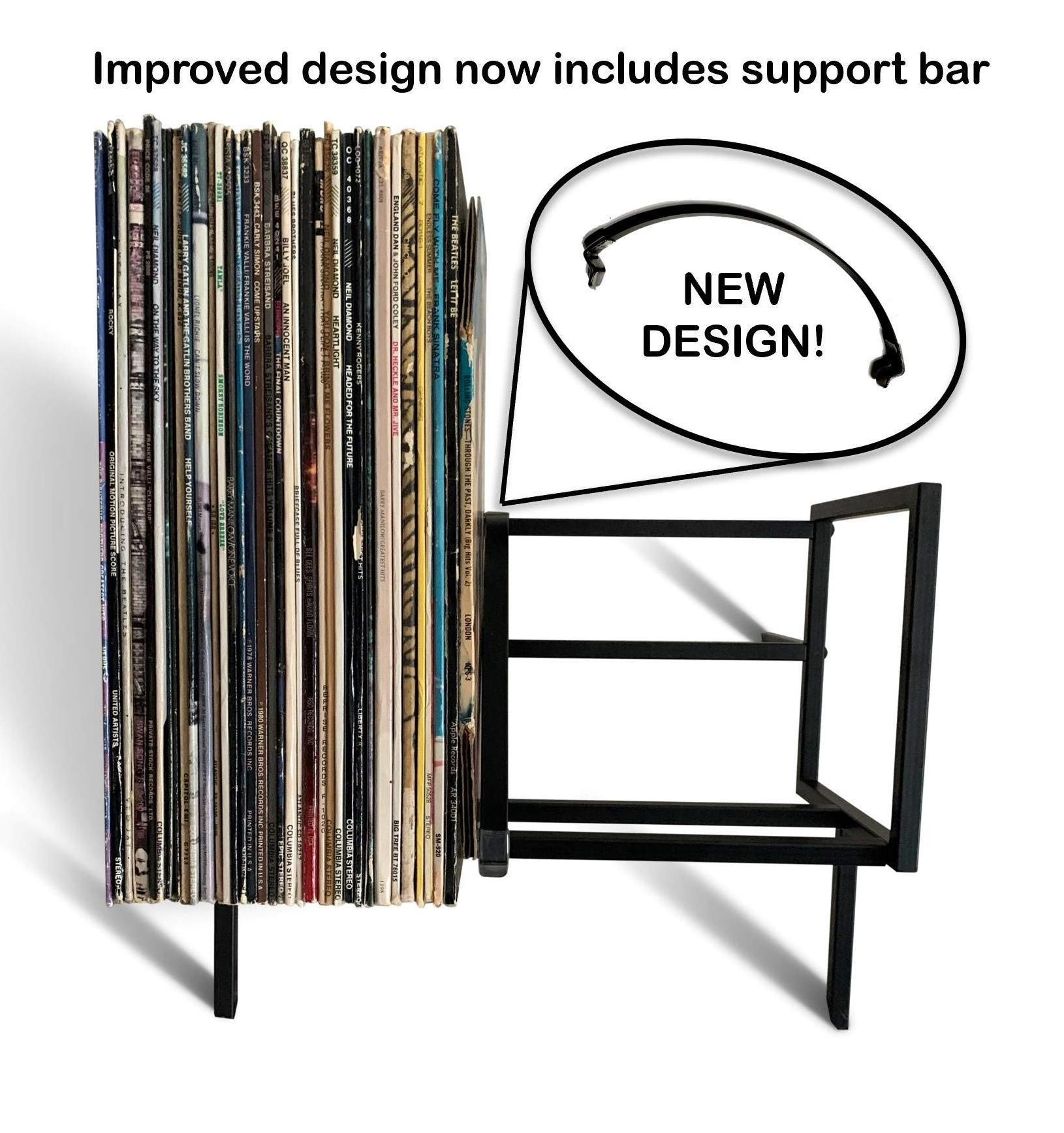 Matte Black Albums Book Magazine Files lp vinyl record holder vinyl Storage Display shelf stand Organizer rack for vinyl records