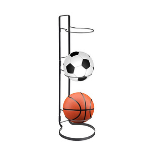 custom Removable Vertical 3 Tier Cube football volleyball basketball ball organizer storage display rack holder Stand