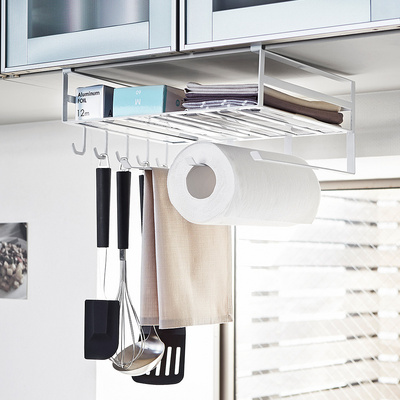 Kitchen Under Cabinet Hanging Storage Rack Under Cabinet Shelf