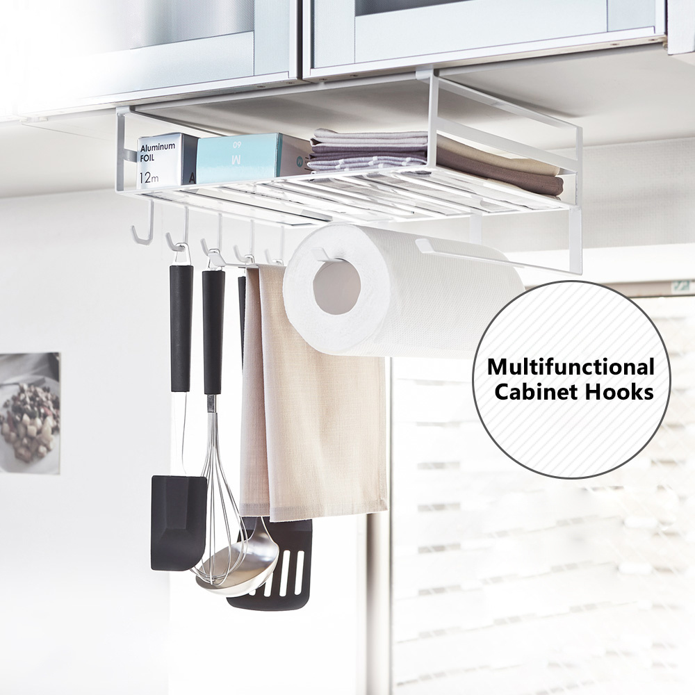 Kitchen Under Cabinet Hanging Storage Rack Under Cabinet Shelf