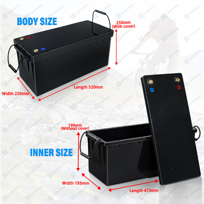 Larger capacity Plastic Injection Car  Mould Empty Lithium Small Abs Battery Box  battery accessories 300A Energy Storage