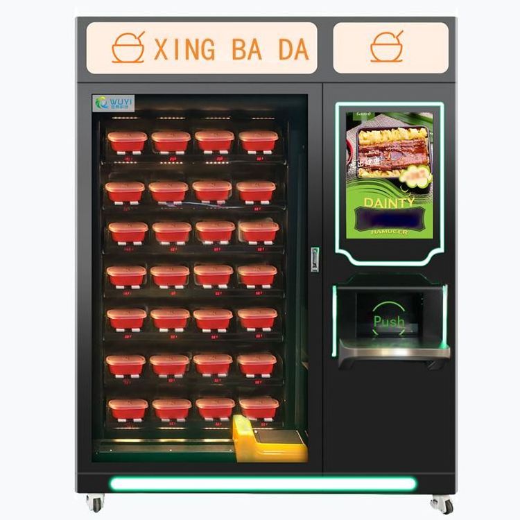 Lunch Box Soup Elevator Vending Machine That's Cooks Meal Hot Food With Elevator Direct Push Trays