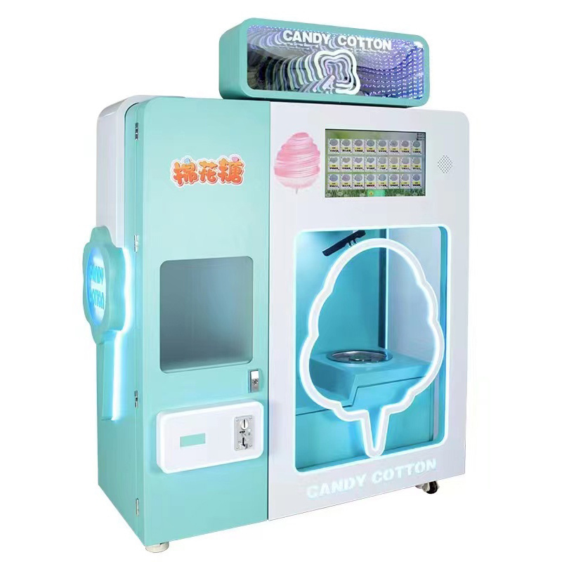 Best Selling Japanese automatic flower marshmallow making cotton candy robot floss vending machine