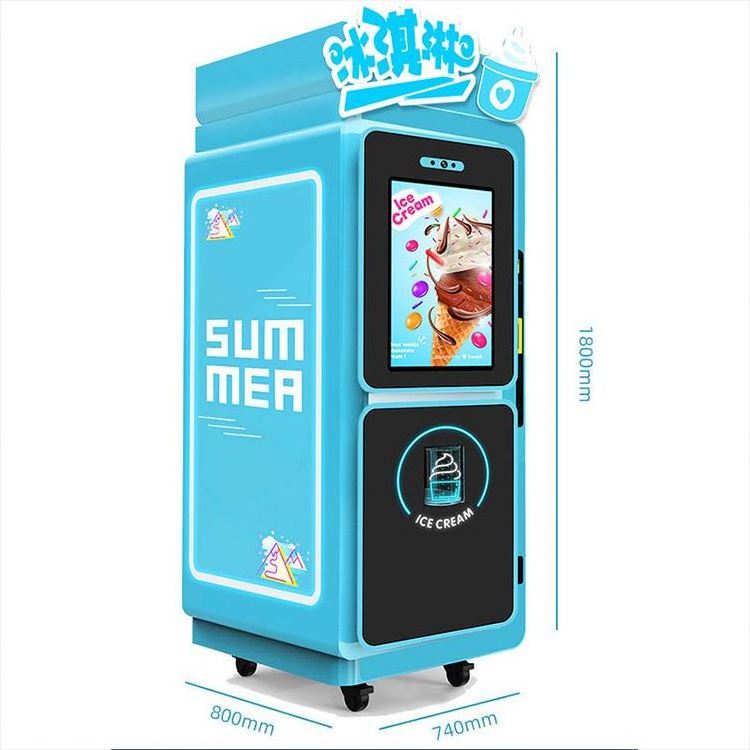 Cotton Candy Apparatus Popular Sale In USA Mini Portable Icecream Maker Ice-Cream Making Machine Red Vending Machine