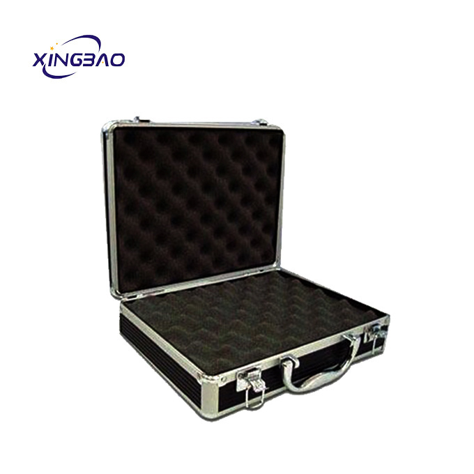 OEM / ODM Custom Black Aluminum Carrying Case With Foam Inside For Hardware Tools Case GUN