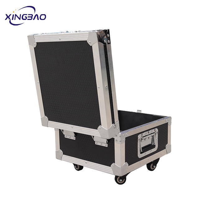 Flight Case Heavy Utility Cable Transport Flight Road Case with 4inch Casters Exterior  Wheels and High-Density Protective Foam