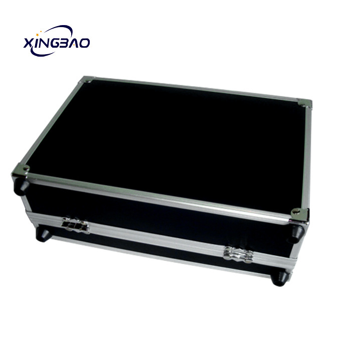 OEM / ODM Custom Black Aluminum Carrying Case With Foam Inside For Hardware Tools Case GUN