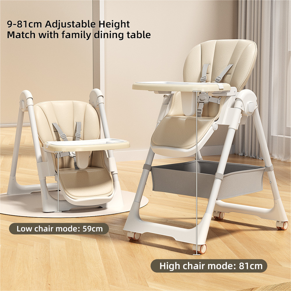 New 2023 Multifunctional Folding Baby Dining Chair Adjustable Feeding Chair Toddler Portable Kids Table And High Chair