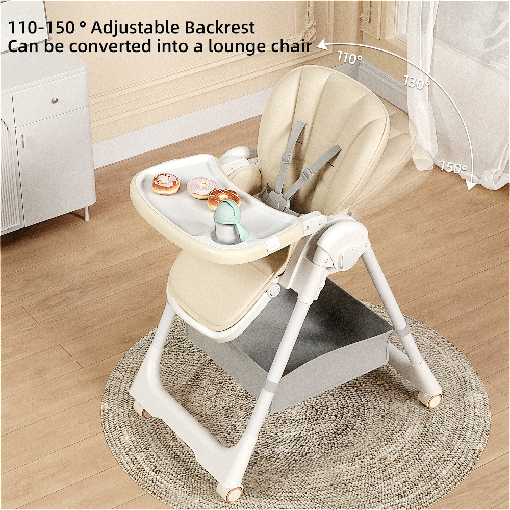 New 2023 Multifunctional Folding Baby Dining Chair Adjustable Feeding Chair Toddler Portable Kids Table And High Chair