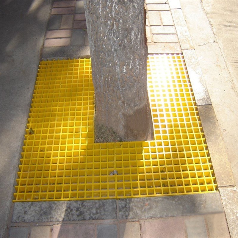 Factory wholesale 25mm*25mm frp grating stair treads fiberglass  tree grate  frp grating bunnings walkway price