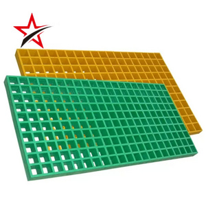 High strength fiberglass mesh 38x38mm walkway composite FRP Grating price for chicken/pigeon floor