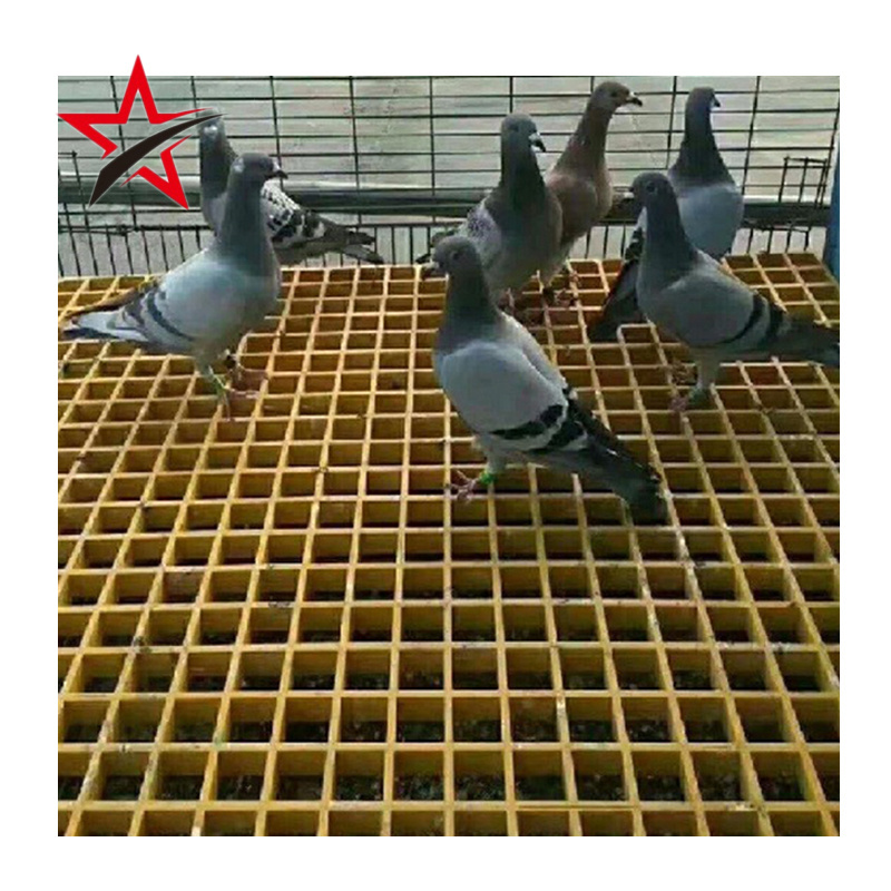 High strength fiberglass mesh 38x38mm walkway composite FRP Grating price for chicken/pigeon floor